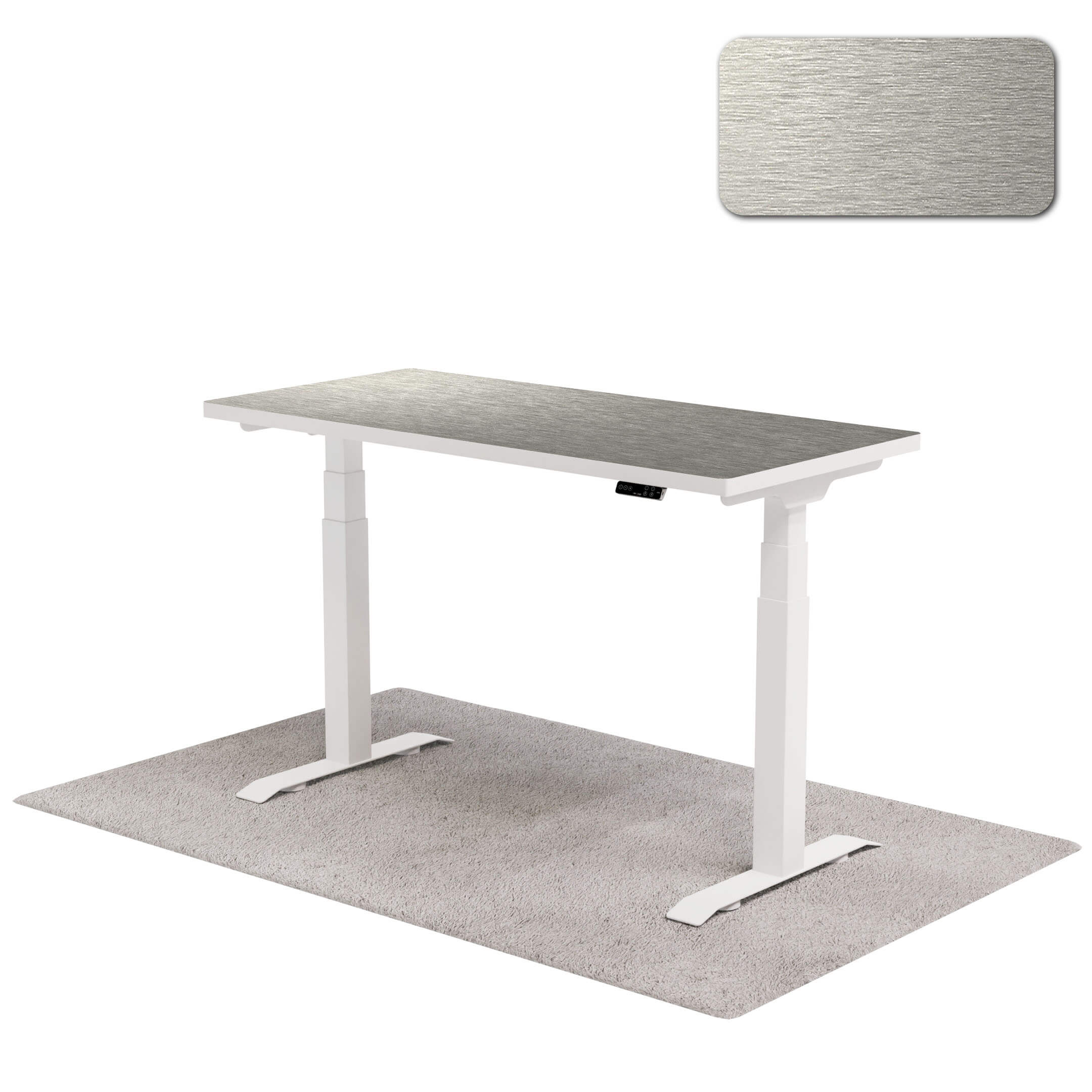 Luxurious one desk white legs motor frame home desk Titanium - KAS 995 → ODLS002 sg dealer showroom