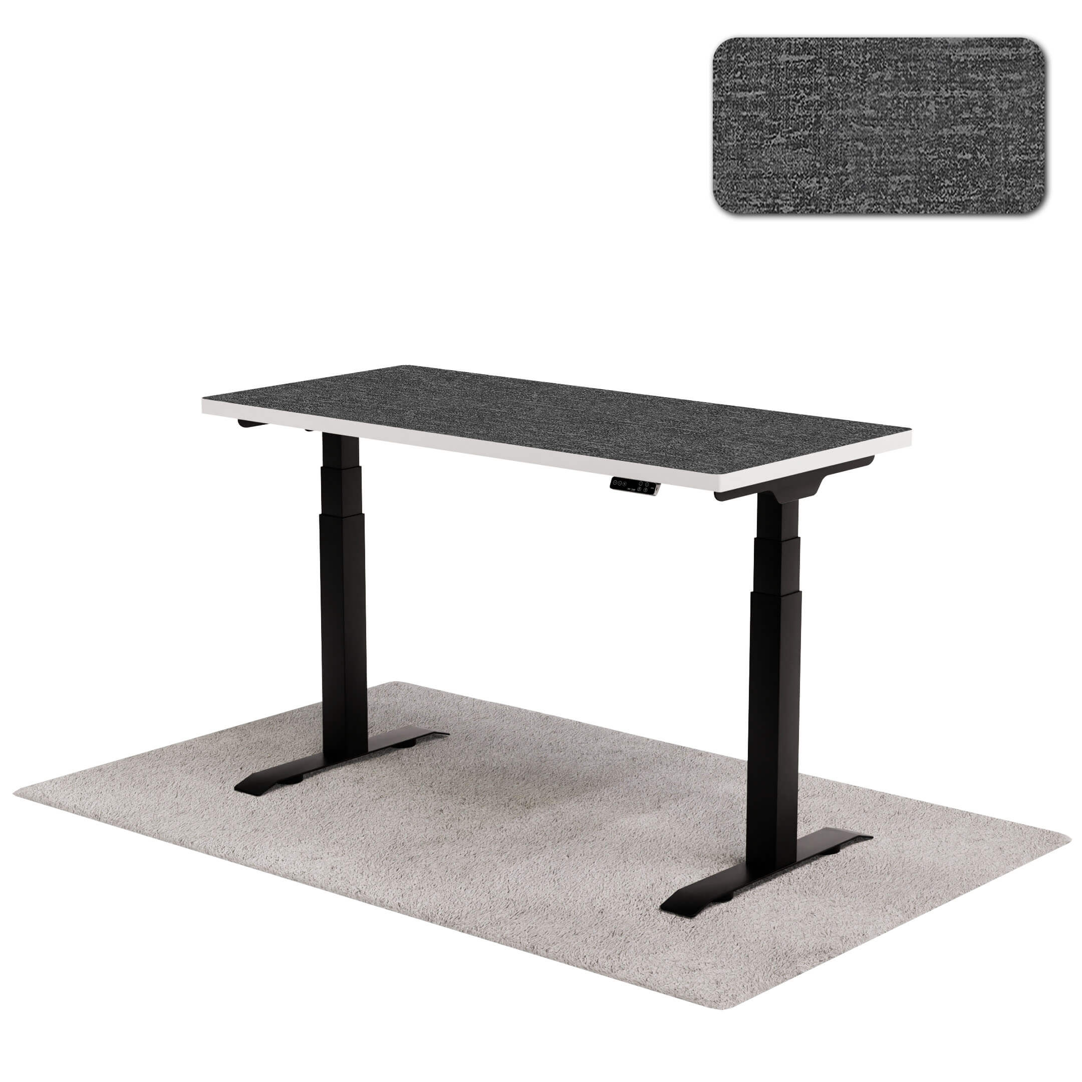 one desk pattern series black leg frame