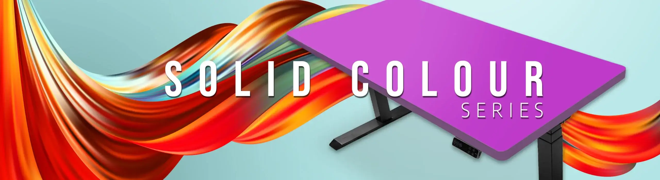 One desk Solid Color Series series vertical standing desk lamination web banner