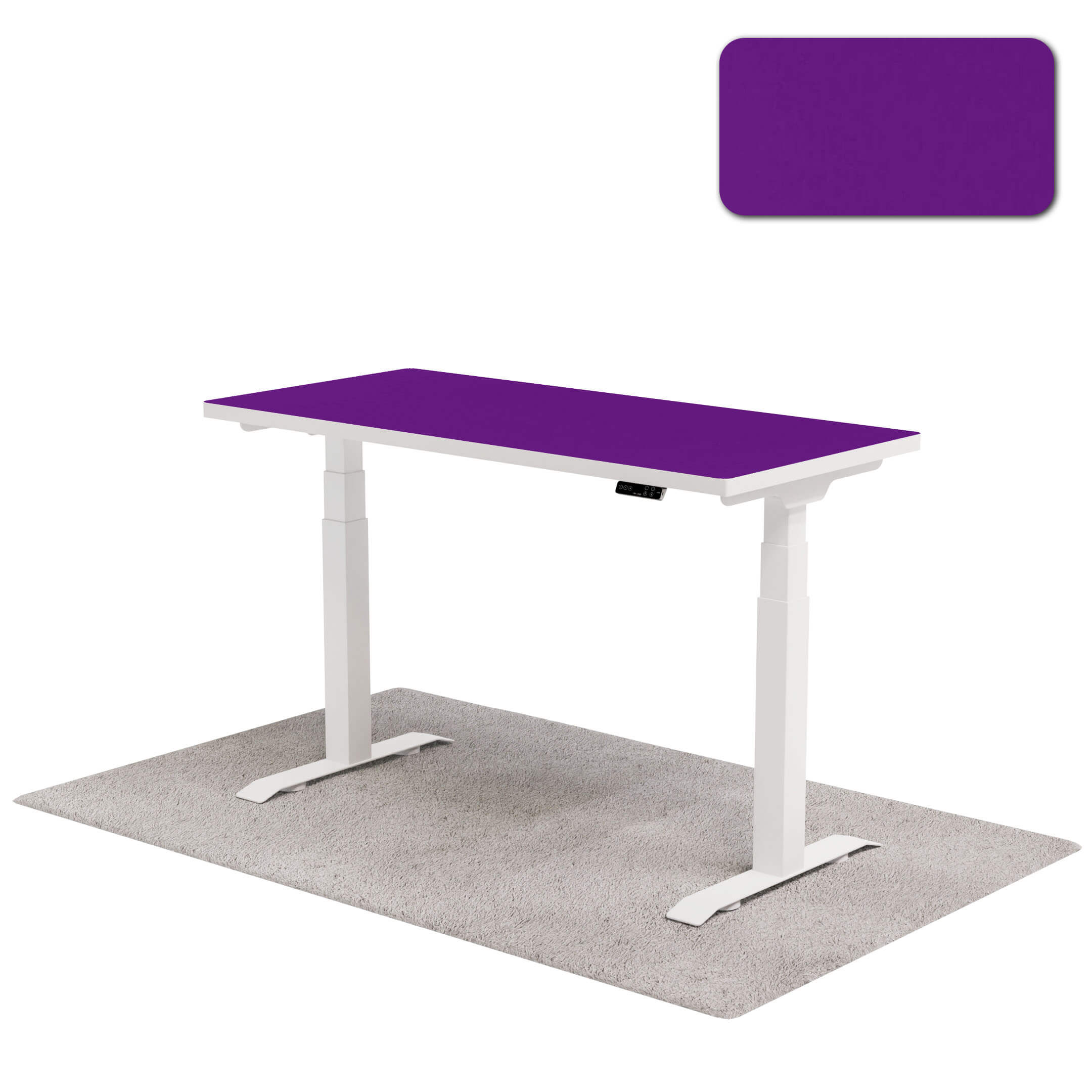 one desk Purple ODSCS006 white frame legs electric table